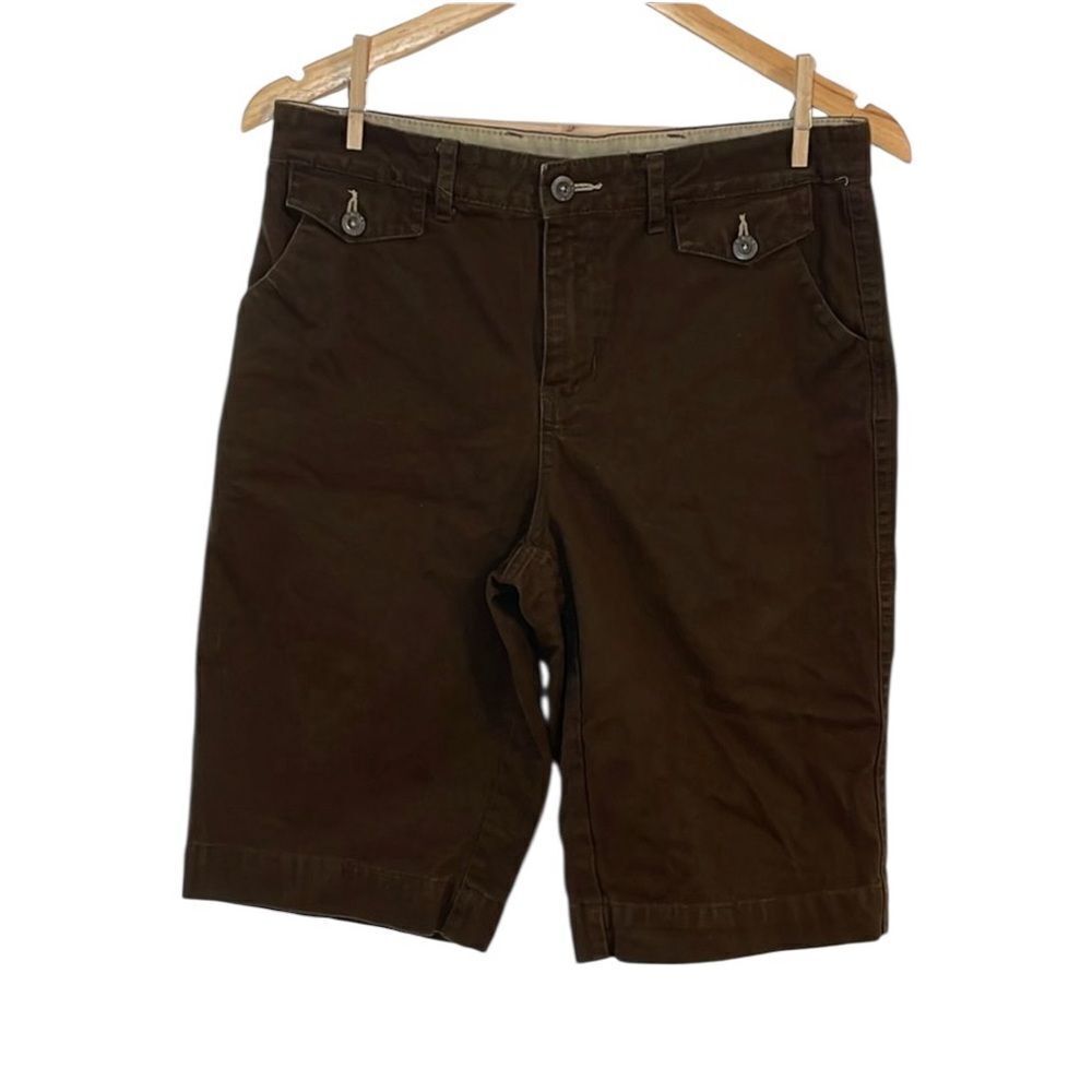 Vintage women’s Bill Blass chocolate brown Bermuda shorts, 6P